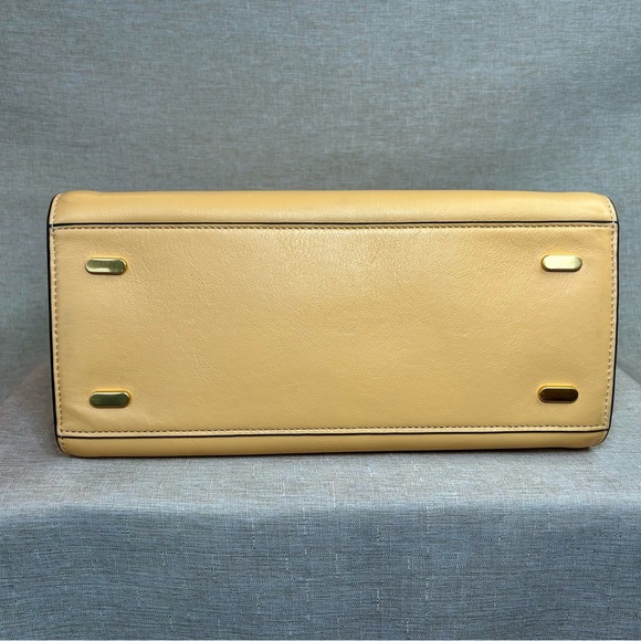 NWT Tory Burch Lee Radziwill Double Bag – Jackfruit (Golden Tan) + Dust Bag - Picture 7 of 15